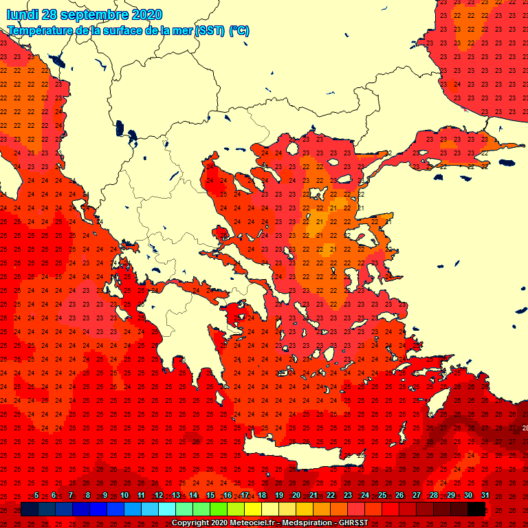 Temprature de la mer  la surface (SST)